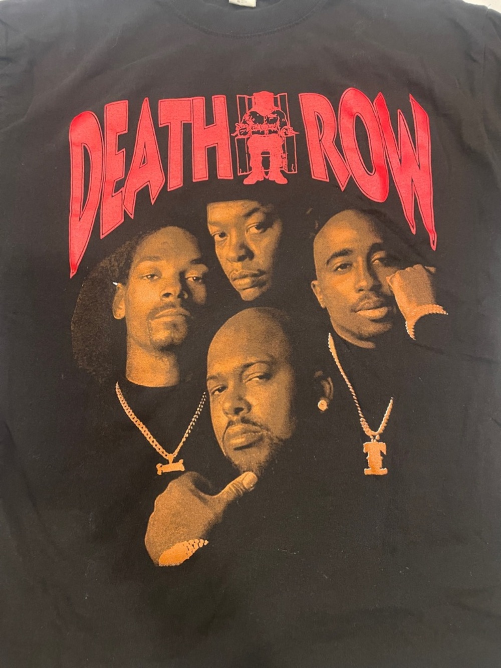 Death Row Graphic Tee - Black with Red Print